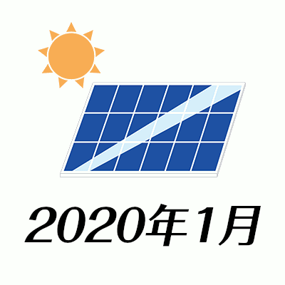 2020年1月のベランダ太陽光